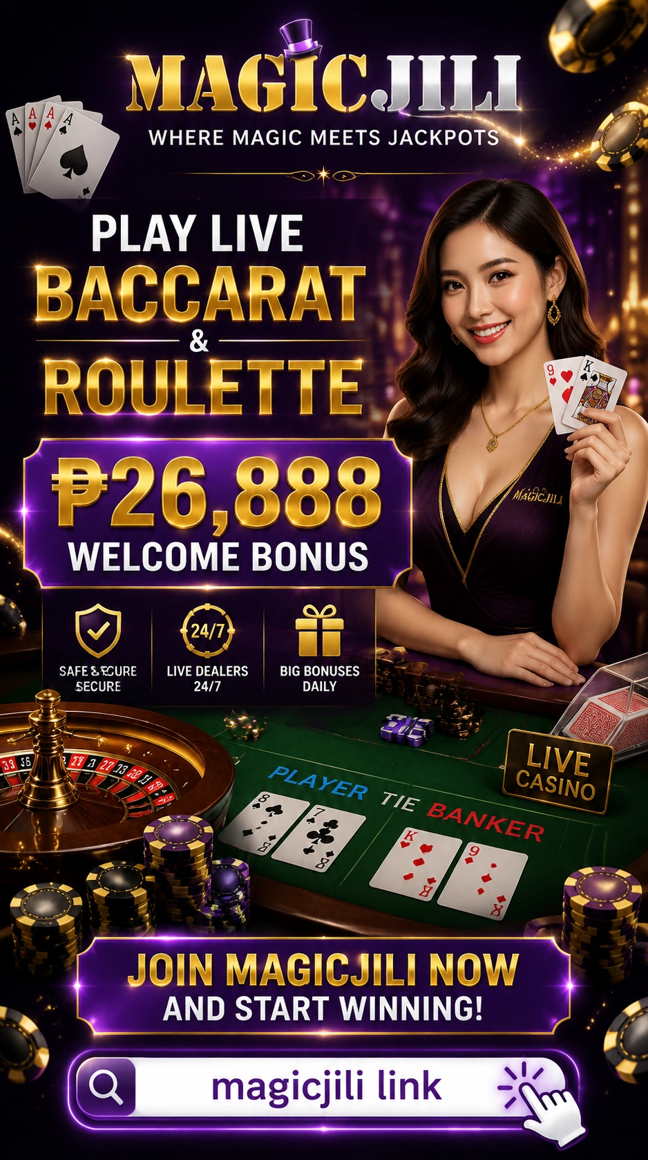 Live casino lobby preview